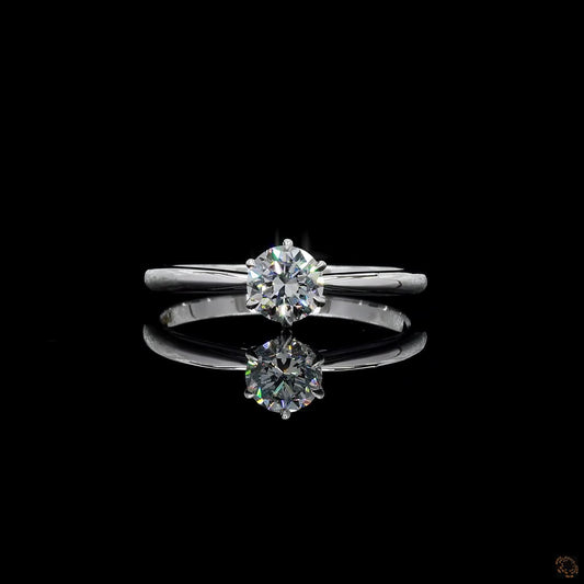 0.54 carat lab grown diamond ring white gold