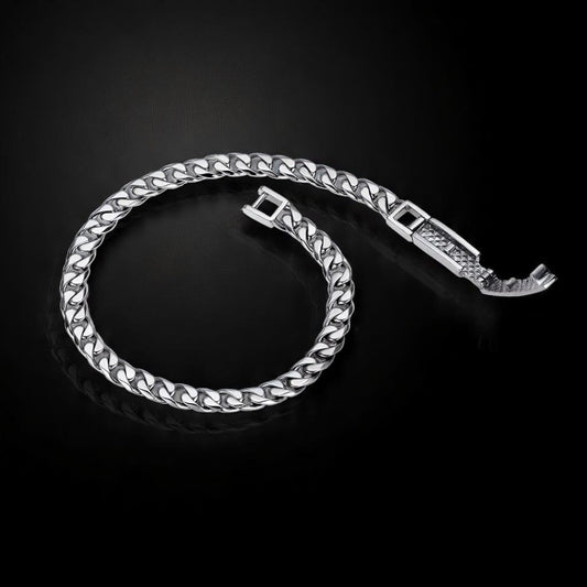 Platinum 950 Miami Cuban hollow men’s bracelet luxury jewelry