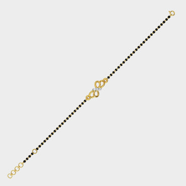Hallmarked yellow gold diamond bracelet with premium round-cut lab stones