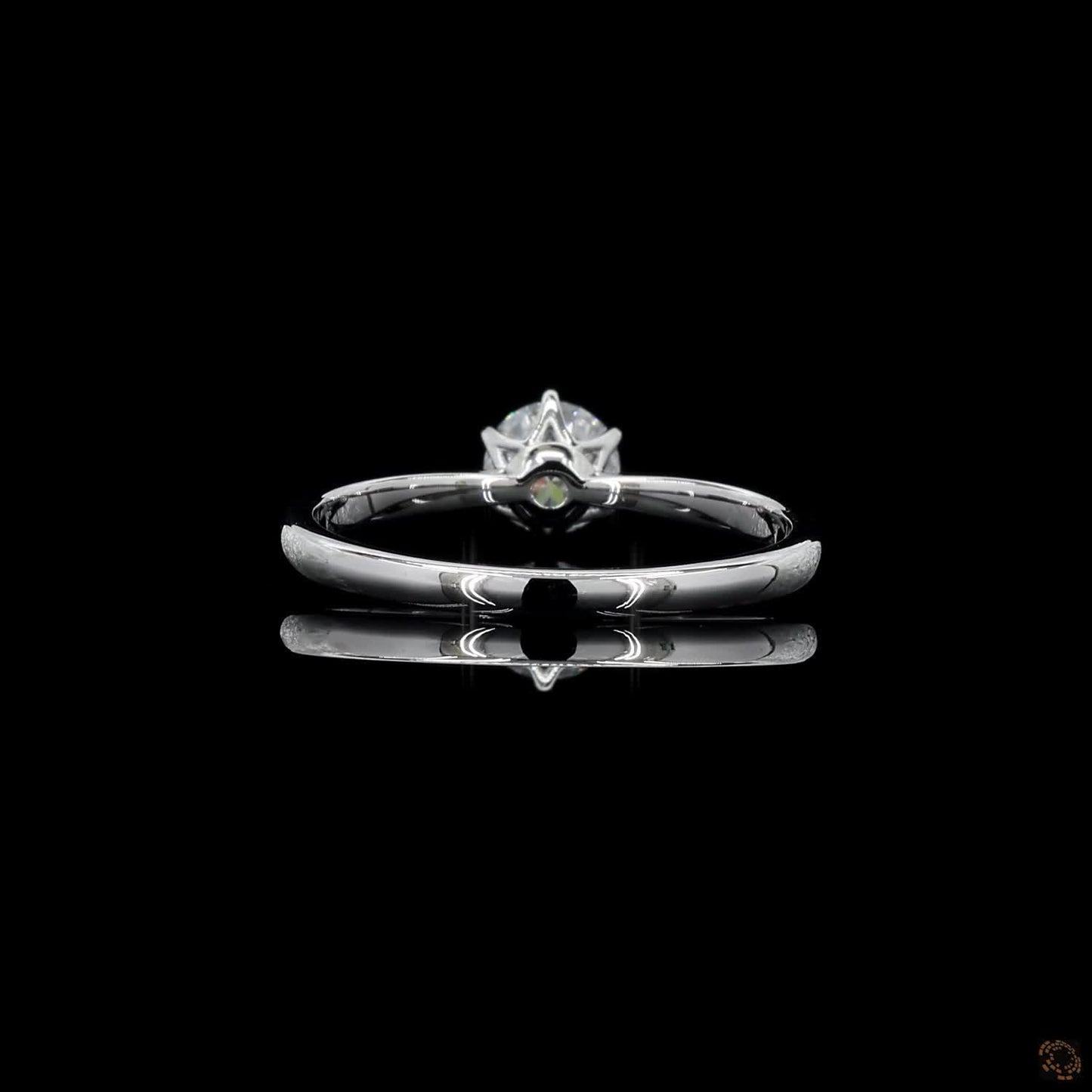 ethical lab grown diamond ring white gold round cut