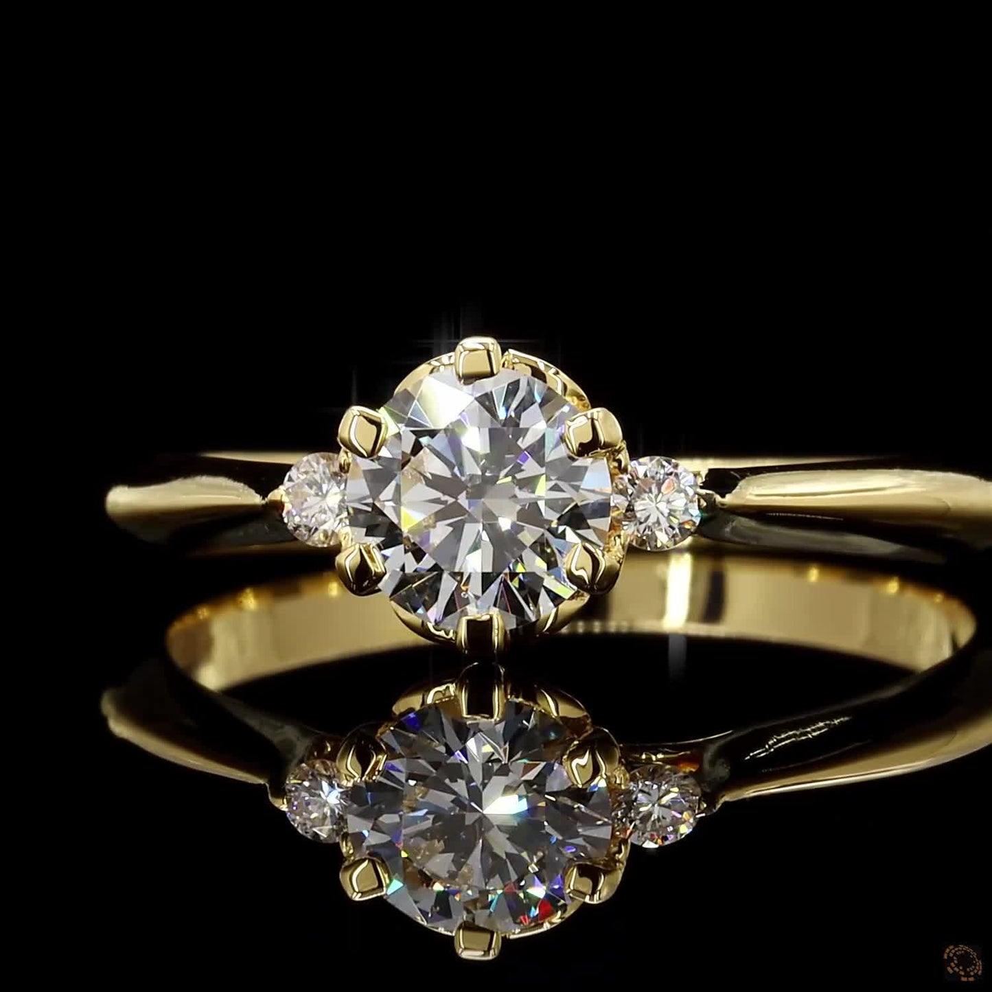 0.56 Carat Three-Stone Lab-Grown Diamond Ring in
