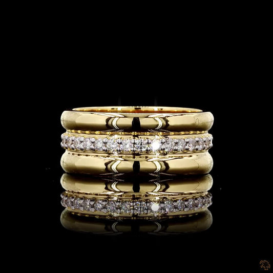 Lab grown diamond band 1.03 carat round cut