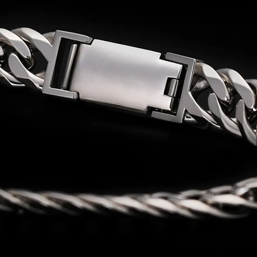Solid platinum Miami Cuban link chain modern men’s jewelry