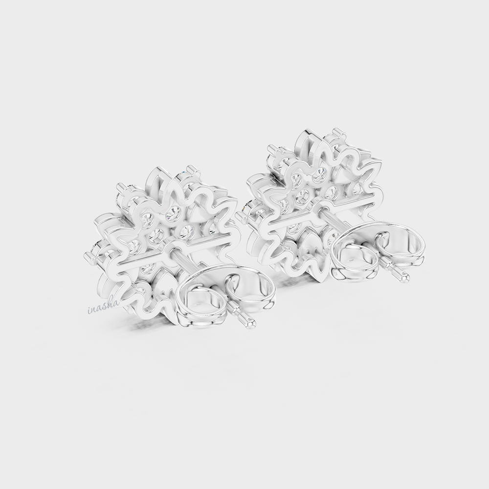 Ethical Luxury 0.90 Ct Lab Diamond Stud Earrings In Platinum