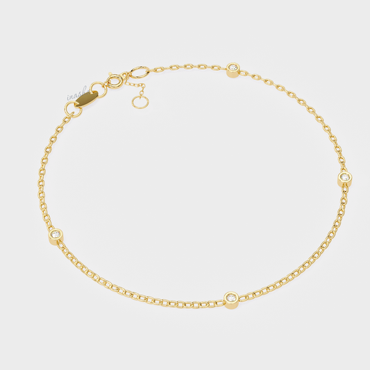 Round Cut Lab Grown Diamond Bracelet In