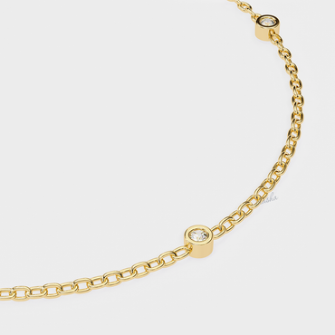 Round Cut Lab Grown Diamond Bracelet In