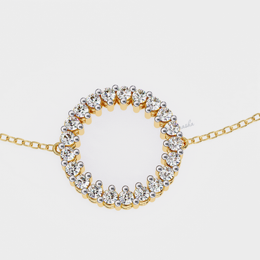 Certified Lab Diamond Bracelet in Hallmark Yellow Gold Finish
