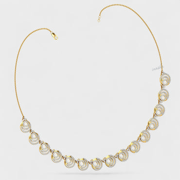 Premium Lab-Grown Diamond Necklace designed in Hallmark Yellow Gold for timeless luxury.