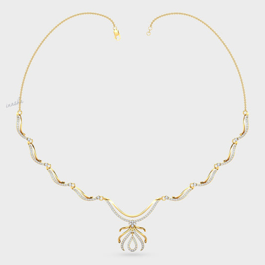 Classic Yellow Gold Lab-Grown Diamond Necklace blending refined craftsmanship and elegance.