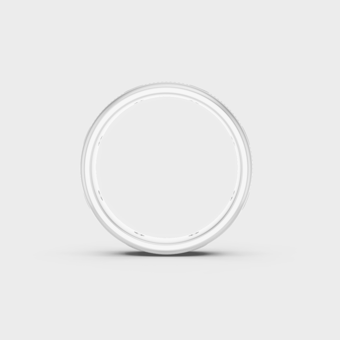 Sophisticated 0.50 Ct Round Lab-Grown Diamond Men's Wedding Ring with 14K White Gold setting.