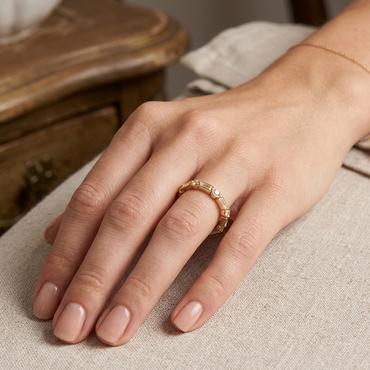 Round & Baguette Cut Lab-Grown Diamond Eternity Band in