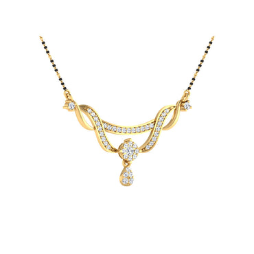 0.46 Carat Round Cut Lab-Grown Diamond Certified Mangalsutra