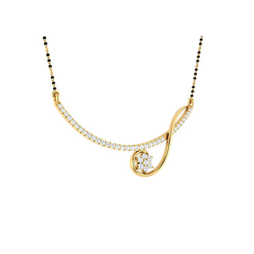0.34 Carat Round Cut Lab-Grown Diamond Certified Mangalsutra