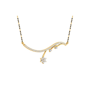 0.35 Carat Round Cut Lab-Grown Diamond Certified Mangalsutra