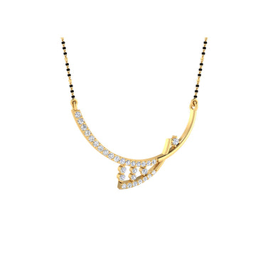 0.32 Carat Round Cut Lab-Grown Diamond Certified Mangalsutra