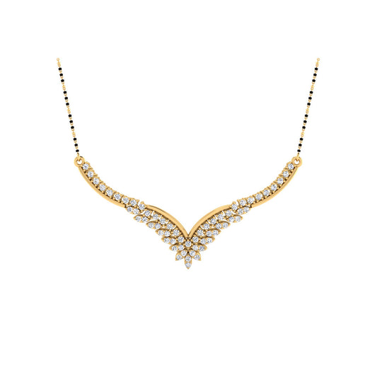 0.57 Carat Round Cut Lab-Grown Diamond Certified Mangalsutra