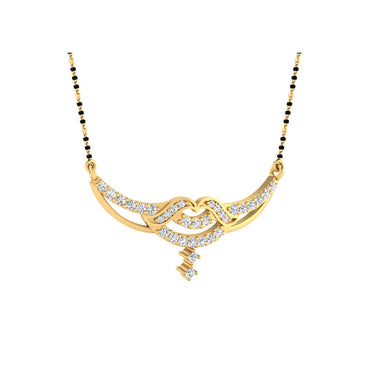 0.35 Carat Round Cut Lab-Grown Diamond Certified Mangalsutra