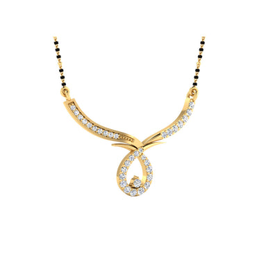 0.24 Carat Round Cut Lab-Grown Diamond Certified Mangalsutra