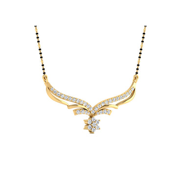 0.34 Carat Round Cut Lab-Grown Diamond Certified Mangalsutra In