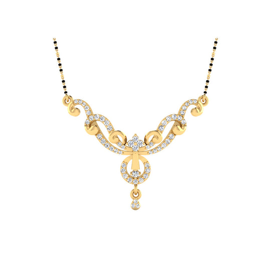 0.33 Carat Round Cut Lab-Grown Diamond Certified Mangalsutra In