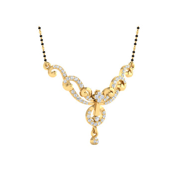 0.33 Carat Round Cut Lab-Grown Diamond Certified Mangalsutra In