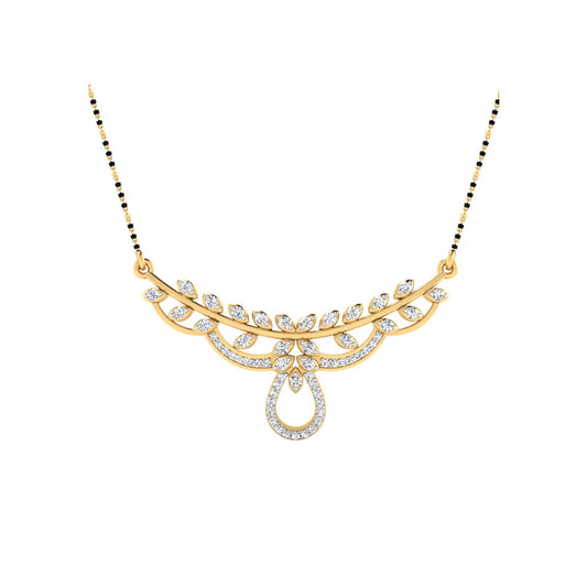 0.40 Carat Round Cut Lab-Grown Diamond Certified Mangalsutra In