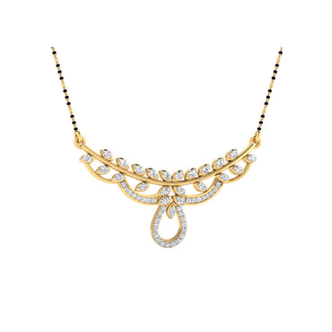 0.40 Carat Round Cut Lab-Grown Diamond Certified Mangalsutra In