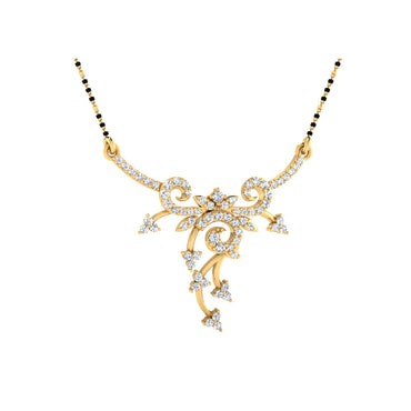 0.44 Carat Round Cut Lab-Grown Diamond Certified Mangalsutra In