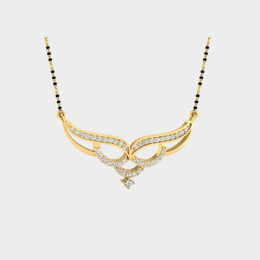 Graceful Yellow Gold Mangalsutra featuring Certified Lab-Grown Diamond