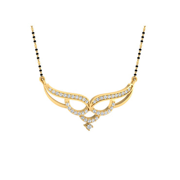 0.21 Carat Round Cut Lab-Grown Diamond Certified Mangalsutra In