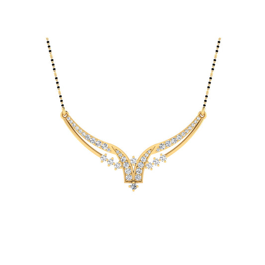 0.62 Carat Round Cut Lab-Grown Diamond Certified Mangalsutra In