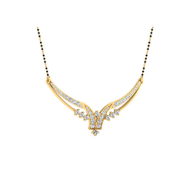 0.62 Carat Round Cut Lab-Grown Diamond Certified Mangalsutra In