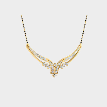 Bold Yellow Gold Mangalsutra featuring Certified Lab-Grown Diamond