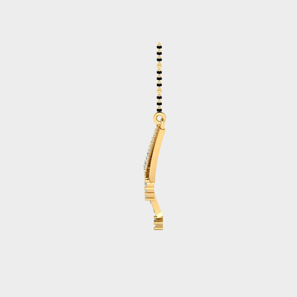 Traditional 18K Hallmark Yellow Gold Mangalsutra with Exceptional Brilliance