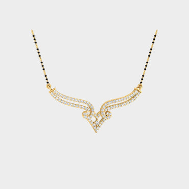 Radiant Yellow Gold Mangalsutra featuring Certified Lab-Grown Diamond