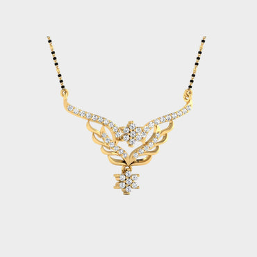 Refined Yellow Gold Mangalsutra featuring Certified Lab-Grown Diamond