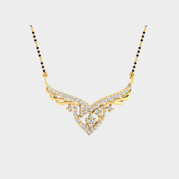Classic Yellow Gold Mangalsutra featuring Certified Lab-Grown Diamond