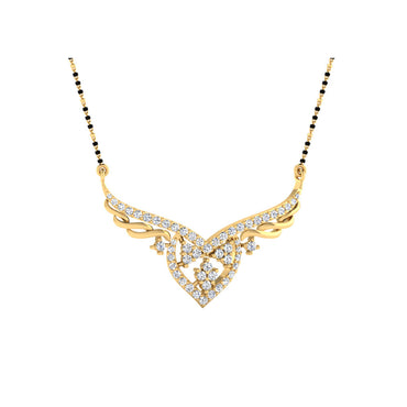 0.40 Carat Round Cut Lab-Grown Diamond Certified Mangalsutra In