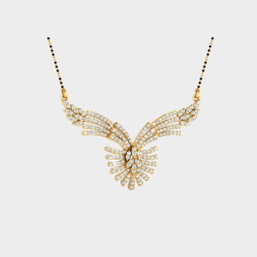Bold Yellow Gold Mangalsutra featuring Certified Lab-Grown Diamond