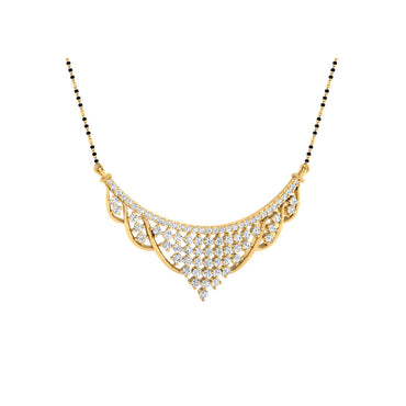 0.92 Carat Round Cut Lab-Grown Diamond Certified Mangalsutra In