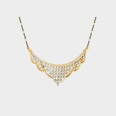 Statement Yellow Gold Mangalsutra featuring Premium Lab-Grown Diamond