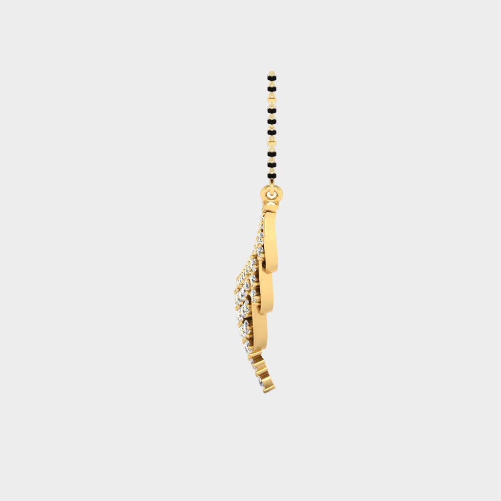 Traditional 18K Hallmark Yellow Gold Mangalsutra with Brilliant Sparkle
