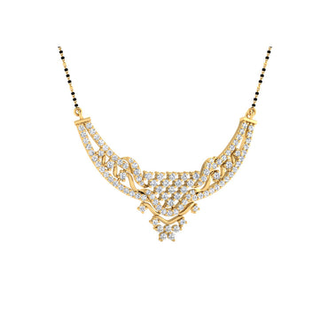 0.97 Carat Round Cut Lab-Grown Diamond Certified Mangalsutra In