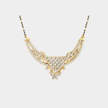 Statement Yellow Gold Mangalsutra featuring Premium Lab-Grown Diamond