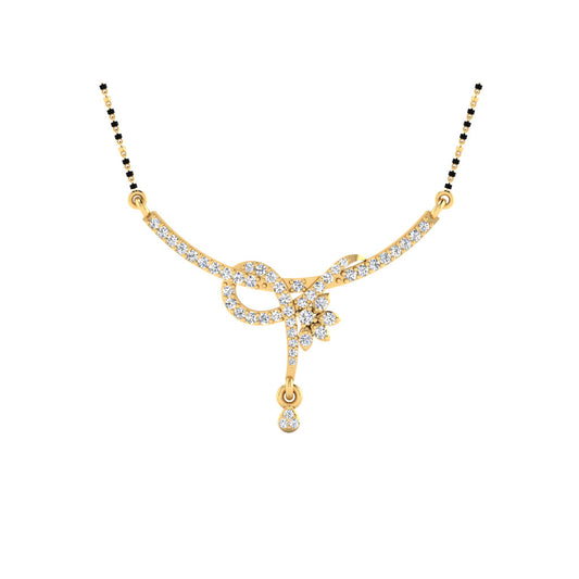 0.29 Carat Round Cut Lab-Grown Diamond Certified Mangalsutra In