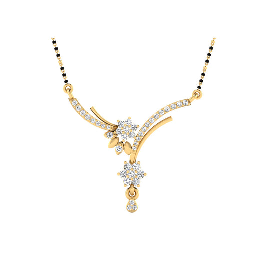 0.29 Carat Round Cut Lab-Grown Diamond Certified Mangalsutra In