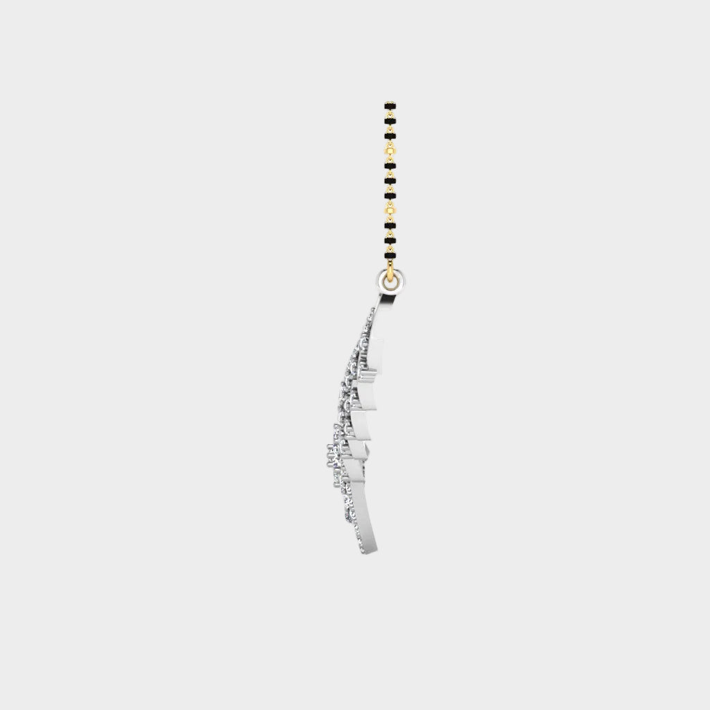 Premium Platinum Lab-Grown Diamond Mangalsutra Luxury India Women
