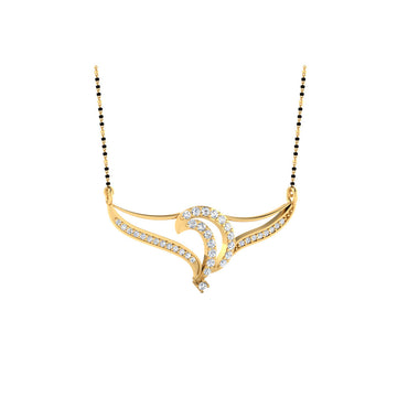 0.37 Carat Round Cut Lab-Grown Diamond Certified Mangalsutra In
