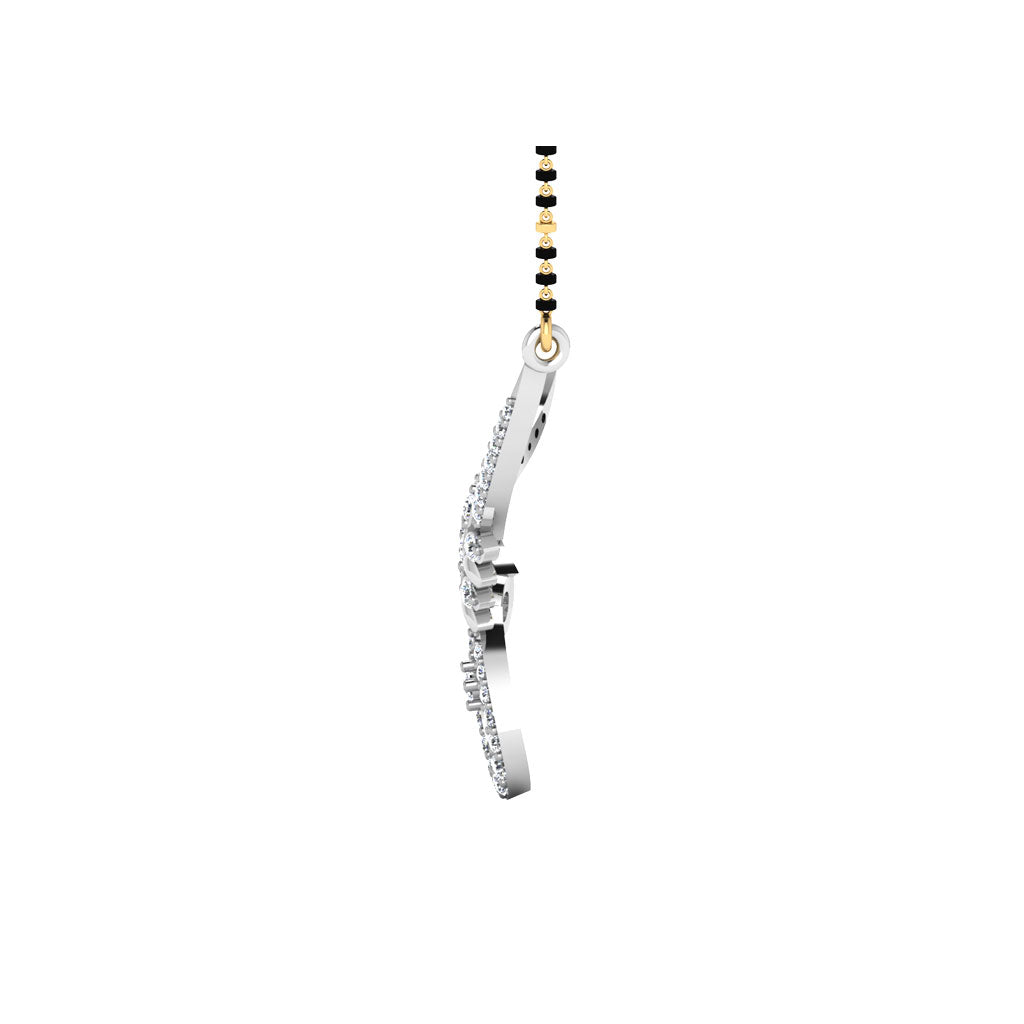 Sophisticated Platinum Lab-Grown Diamond Mangalsutra Women