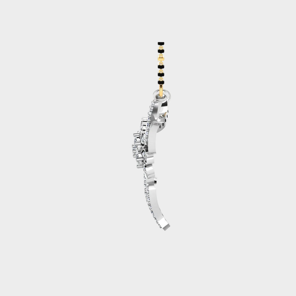 Ethical Platinum Diamond Mangalsutra Stylish Everyday Wear